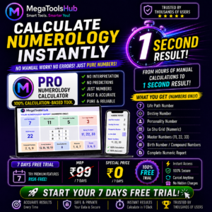 Advanced Numerology Megatoolshub - 7 Days Free Trial