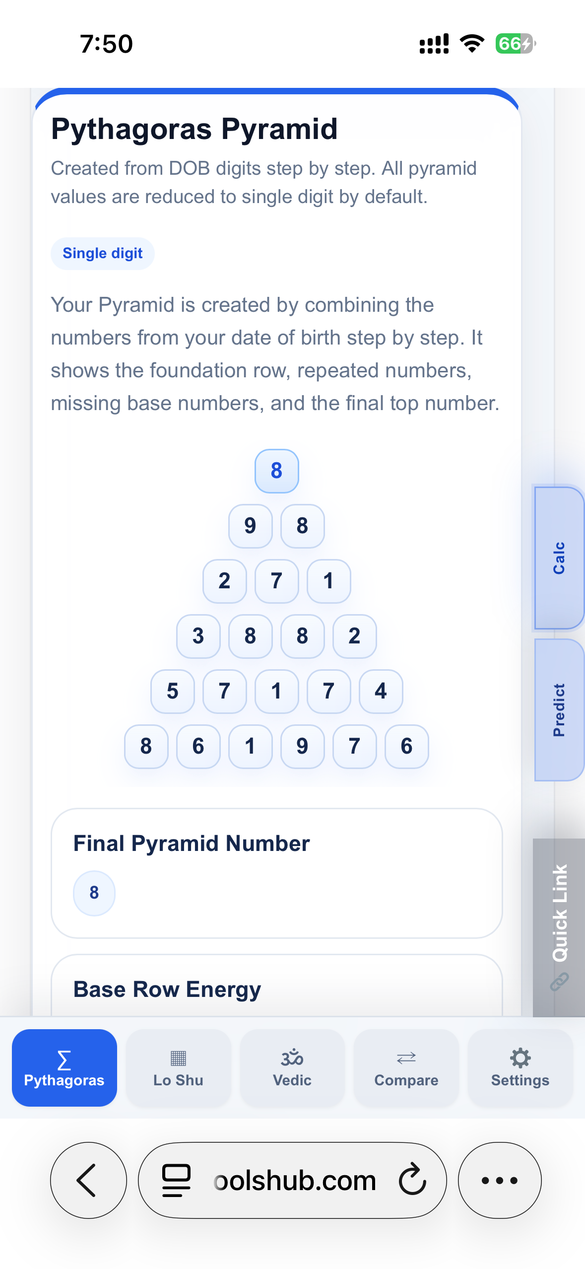 Pythagoras pyramid numerology mobile preview